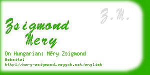 zsigmond mery business card